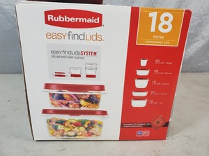 New Rubbermaid 18 Piece Easy Find Lids Set