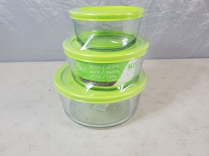 New Kitchen Classics 6 Piece Glass Food Storage Set with Lids