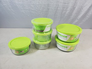 12 Pieces of Assorted Kitchen Classics Glass Food Storage with Lids