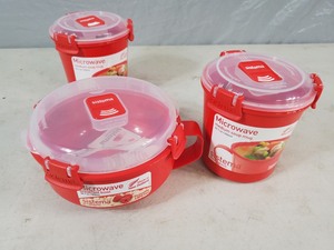 3 New Sistema Microwave Containers with Lids