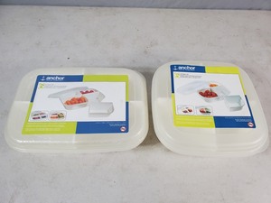 2 New Anchor 6 Piece Storage Sets