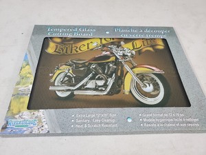 New Biker For Life Tempered Glass Cutting Board