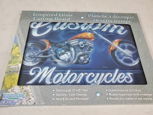 New Tempered Glass Custom Motorcycles Cutting Board