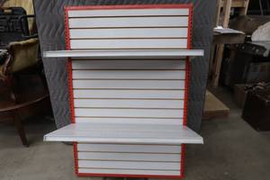 lot 48 image: WALL SHELF RACK WITH 2 SHELVES