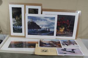 lot 40 image: Unframed Art Prints - Leo Stans, Rick Kelley