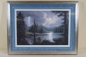 lot 28 image: Jesse Barnes Moonlight Reflections Framed Art Print - 14822800