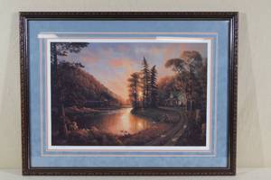 lot 34 image: Jesse Barnes Peaceful Evening Framed Art Print - 1372800