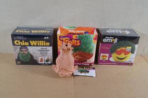 lot 150 image: Chia Pets - Duck Dynasty, Emoji, Trolls