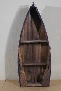 lot 162 image: Wood Canoe Display Shelf