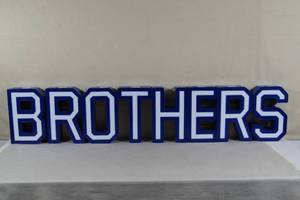 lot 159 image: 3D Block Letter Signs - Brothers