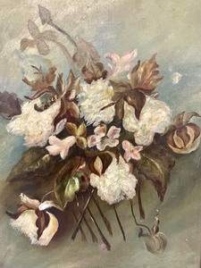 lot 117 image: Vintage Floral Painting