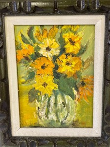 lot 103 image: Vintage Framed Floral Art