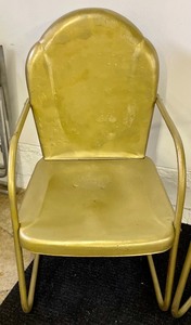lot 92 image: Pair of Vintage Golden Chairs