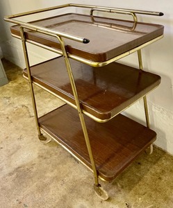 lot 58 image: Vintage Mid Century Metal Cart