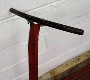 lot 18 image: Vintage Red Metal Scooter