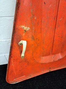 lot 27 image: Vintage Sno-Wing Red Metal Sled