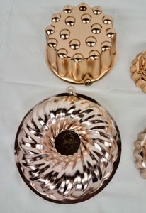lot 37 image: Copper Jello Molds
