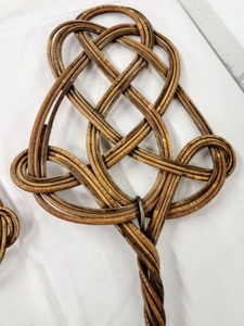 lot 38 image: Pair of Vintage Woven Wicker Rug Beaters