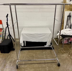 lot 129 image: Double Clothing Rack