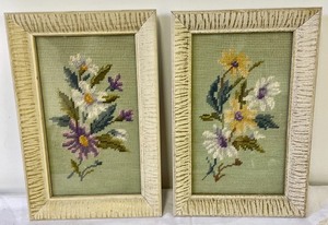 lot 143 image: Vintage Needlepoint Art