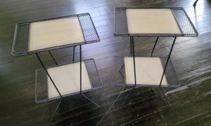 lot 4 image: Pair of Vintage Telephone Tables