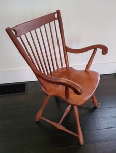 lot 12 image: Vintage Wood Armchair