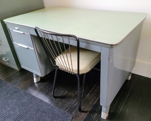 lot 15B image: Vintage Industrial Desk and Chair