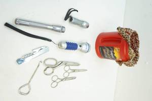 flashlight and scissors