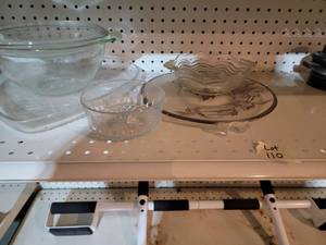 2 bowls, Pyrex glass bowl, 2 incens...