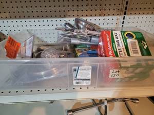 Tote of plumbing supplies...