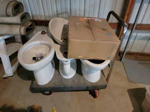 3 Tankless toilets...