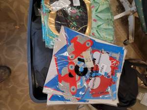 Tote full of Costumes, decorations,...
