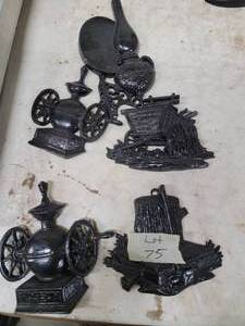 Lot of 5 Decorative Iron Castings...