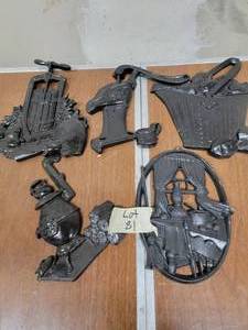 Lot of 5 Decorative Iron Castings...
