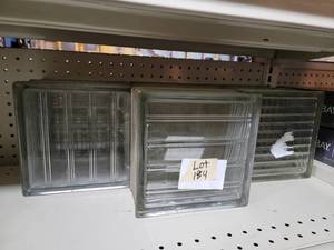 7 Vintage glass blocks...