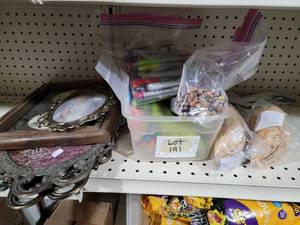 Lot of school supplies, 2 shoe stre...