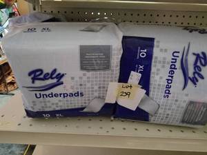 5 Packs Rely Under pads, unpicked u...