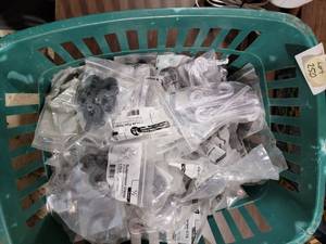 Tote of suspension clamps, 2 hole p...