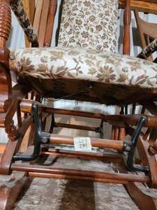 Vintage glider rocker Ivory Cushion...