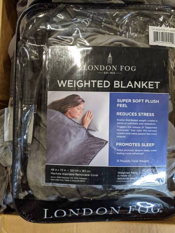 London fog weighted discount blanket