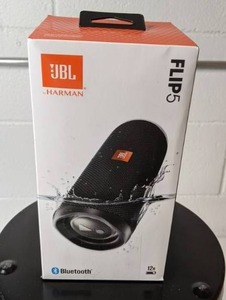 lot 140 image: JBL Flip 5 Portable Waterproof Bluetooth Speaker - Black