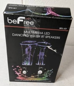 lot 144 image: beFree Sound Multimedia Sound-Reactive LED Lightand Dancing Water Bluetooth Speakers
