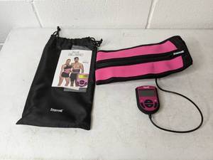lot 133 image: Evertone Zip and Tone Abdominal Microcurrent Shaping Belt- Pink