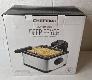 lot 150 image: Chefman Deep Fryer with Basket Strainer, 4.5 Liter XL Jumbo Size