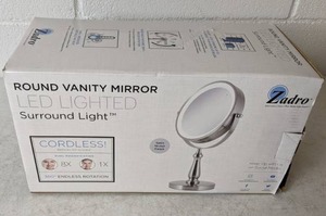 lot 262 image: Zadro Next Generation LED Lighted Dual-Sided Vanity Mirror 1X8X