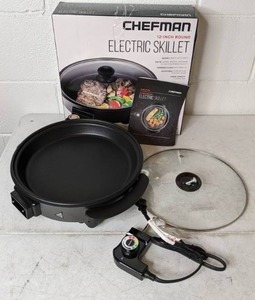 lot 392 image: Chefman Electric Skillet-12 Inch Round Frying Pan with Non Stick Coating