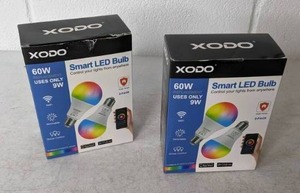 lot 159 image: Lot of 2 Boxes  XODO 4-Pack 60-Watt Wi-Fi Smart Lightbulbs