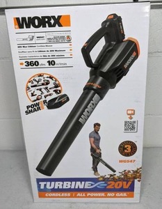 lot 189 image: WORX WG547 20V Power Share Turbine Cordless Two-Speed Leaf Blower