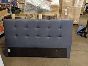 lot 327 image: DHP Ryan Linen Upholstered Headboard - Queen