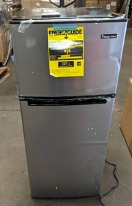 lot 362 image: Magic Chef 4.5 cu. ft. 2 Door Mini Fridge in Stainless Look with Freezer